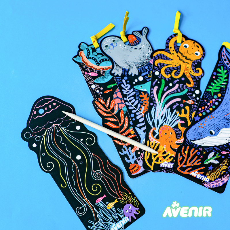 DIY刮畫 書籤 海洋世界