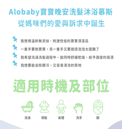 寶寶晚安洗髮沐浴乳 補充包