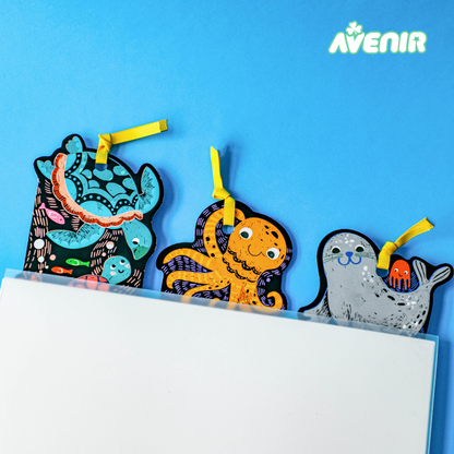 DIY刮畫 書籤 海洋世界