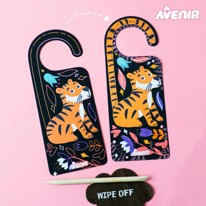 DIY門把掛牌刮畫 動物款