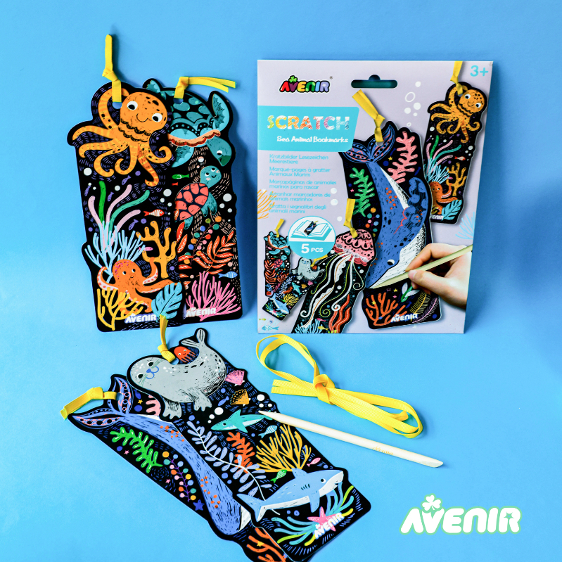 DIY刮畫 書籤 海洋世界