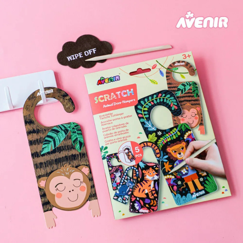 DIY門把掛牌刮畫 動物款