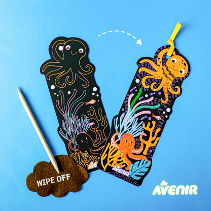 DIY刮畫 書籤 海洋世界