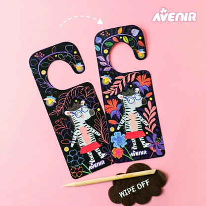 DIY門把掛牌刮畫 動物款