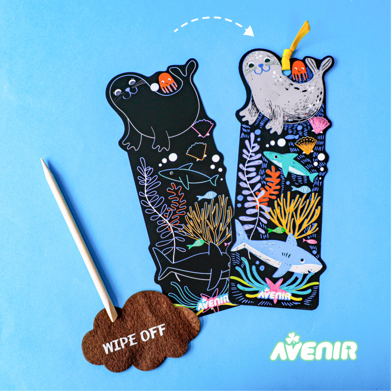 DIY刮畫 書籤 海洋世界