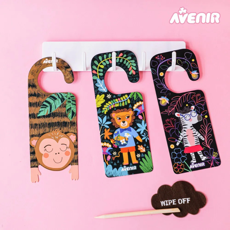 DIY門把掛牌刮畫 動物款