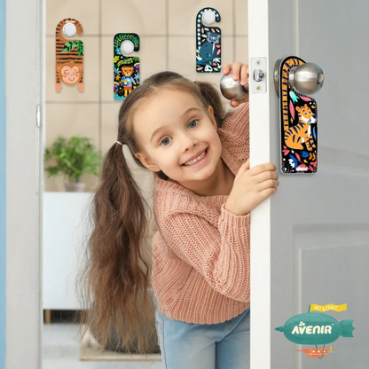 DIY門把掛牌刮畫 動物款