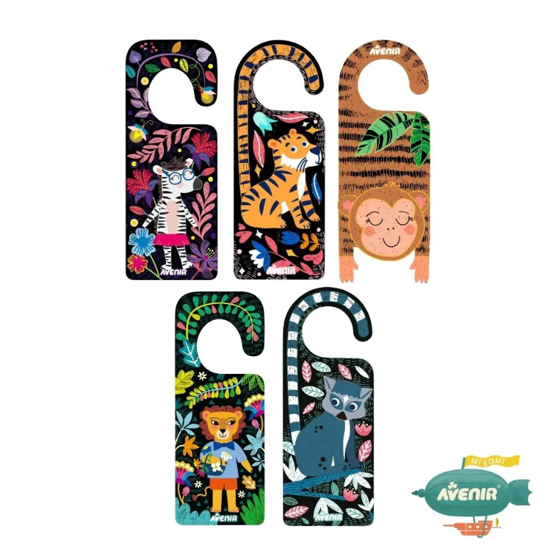 DIY門把掛牌刮畫 動物款