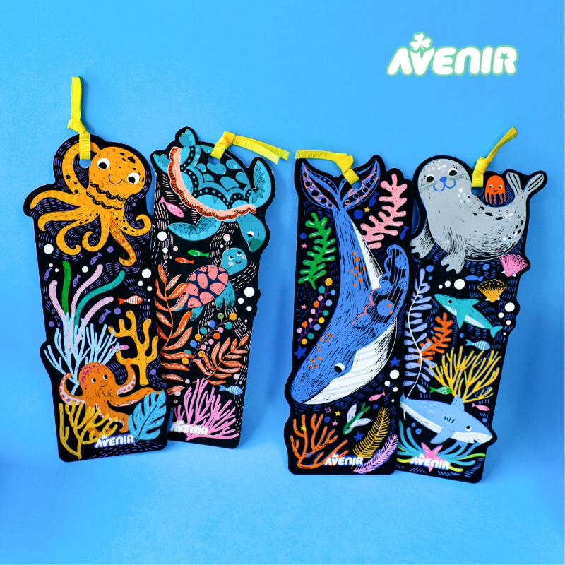 DIY刮畫 書籤 海洋世界