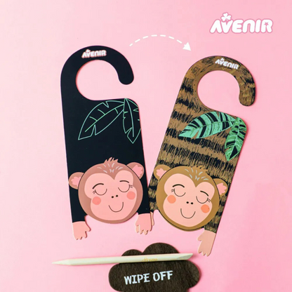 DIY門把掛牌刮畫 動物款