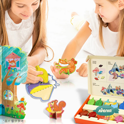 樹葉蠟筆著色套裝