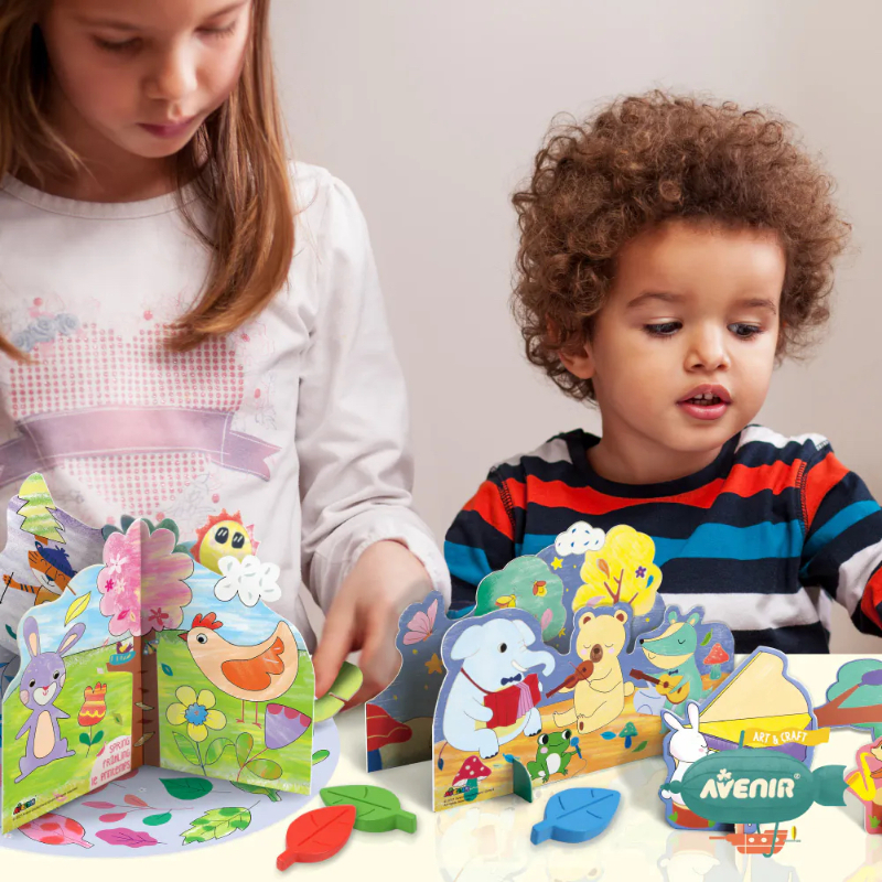 樹葉蠟筆著色套裝