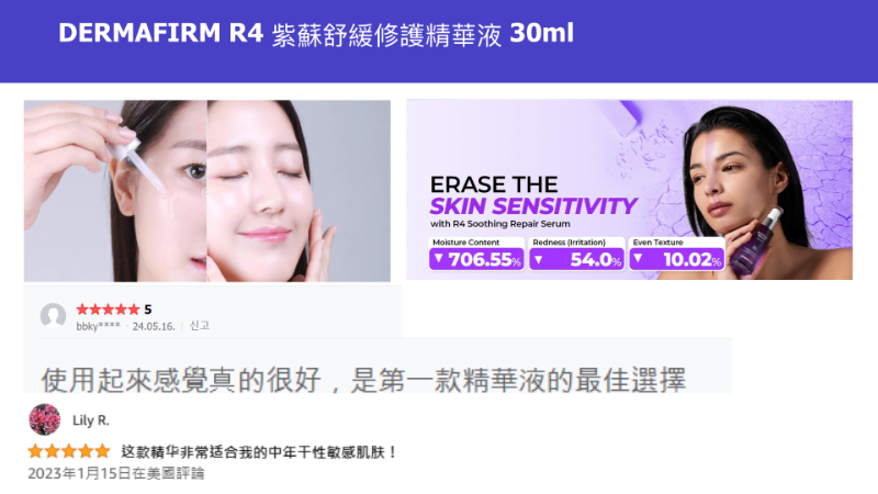 < 預購 > 韓國Dermafirm R4紫蘇舒緩修護精華液(30ml)
