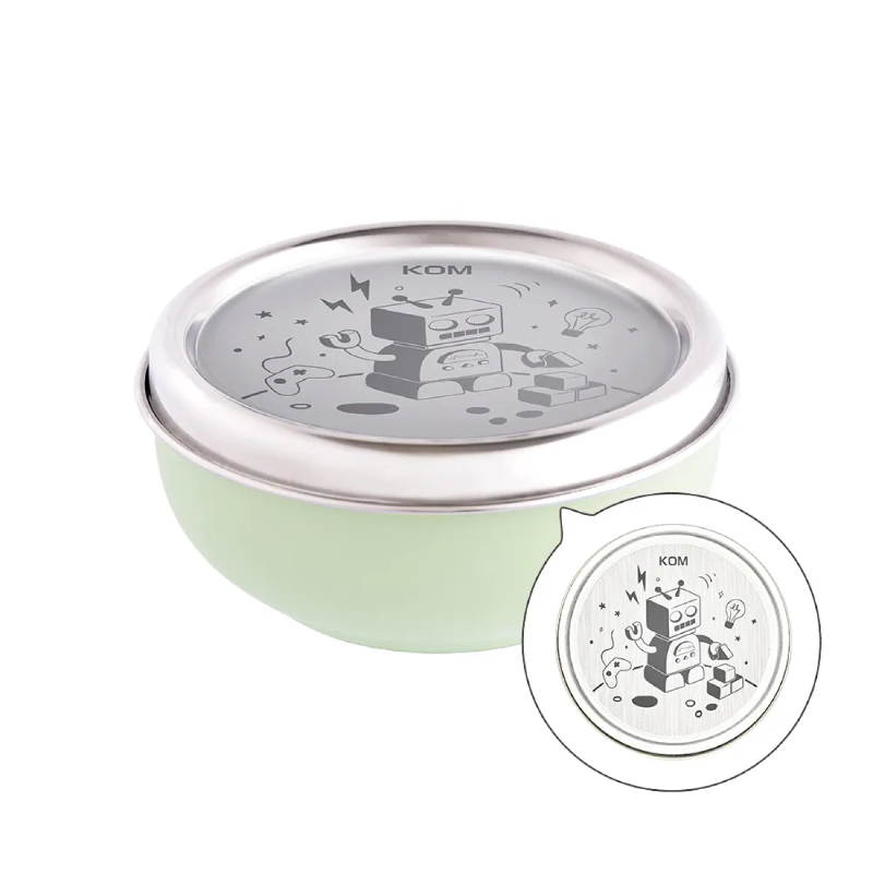 316不鏽鋼兒童磨砂隔熱碗 3入組