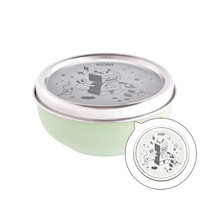 316不鏽鋼兒童磨砂隔熱碗 3入組