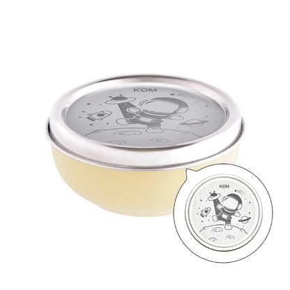 316不鏽鋼兒童磨砂隔熱碗 3入組