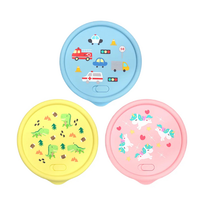 雙層不鏽鋼矽膠密封兒童碗 3入組