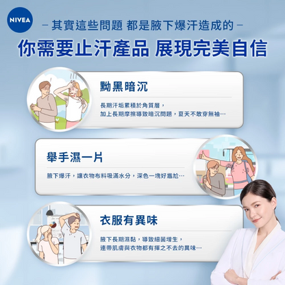 NIVEA 妮維雅 止汗爽身乳液系列