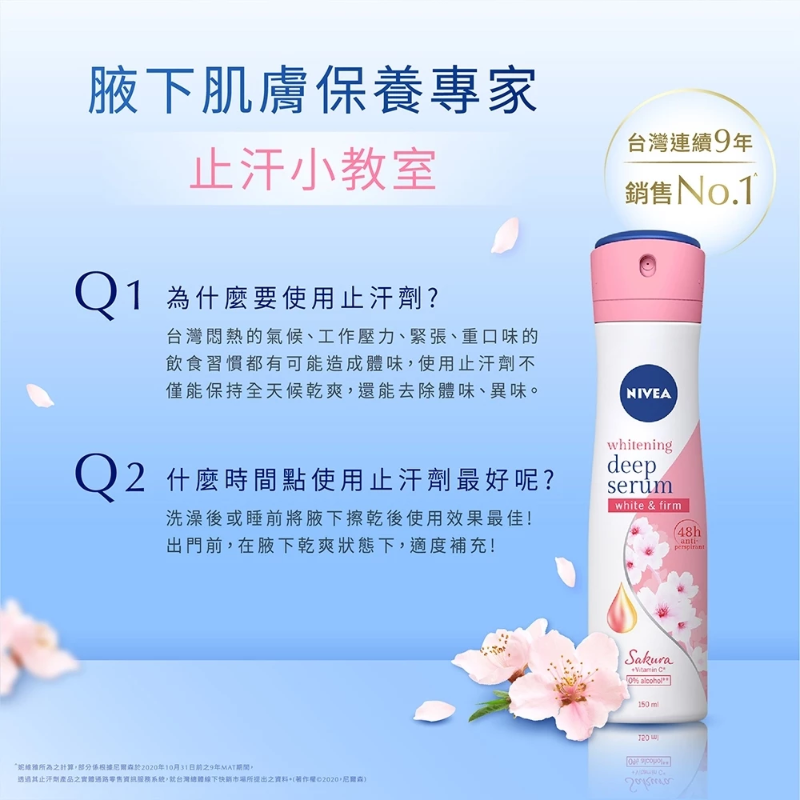 NIVEA 妮維雅 止汗爽身乳液系列